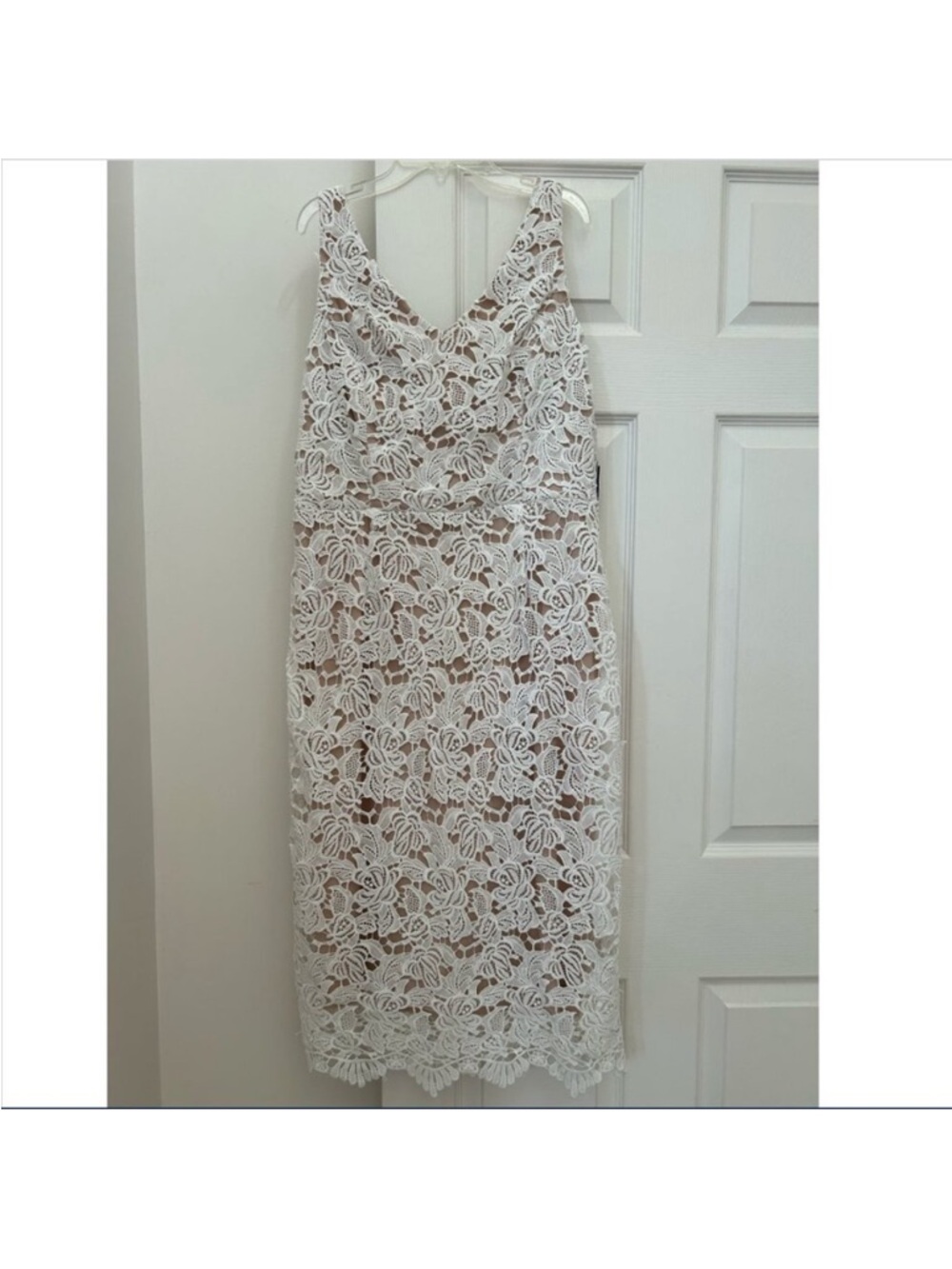 Marina white lace dress size 6
